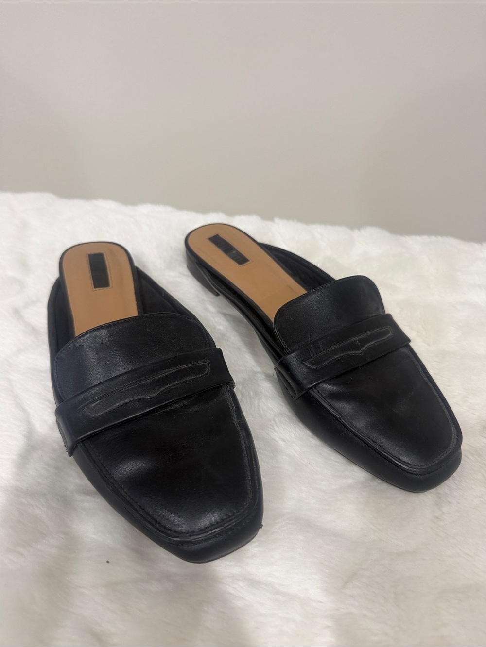 Forever 21 Black Slip-On Loafer Flats